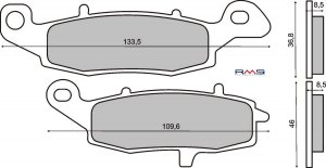 Brake pads RMS organic