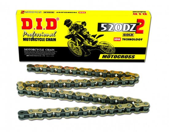 Motocross chain D.I.D Chain 520DZ2 SDH 120 L Gold/Black