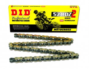 Motocross chain D.I.D Chain 520DZ2 SDH 114 L Gold/Black