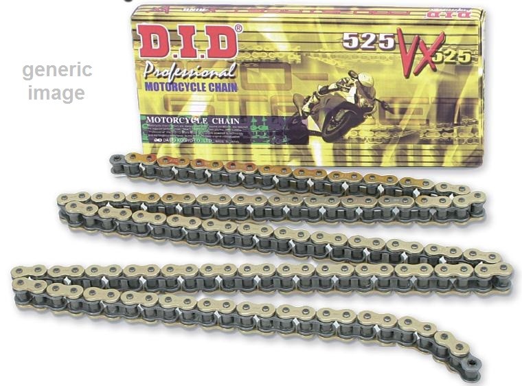 VX series X-Ring chain D.I.D Chain 525VX3 124 L Gold/Black