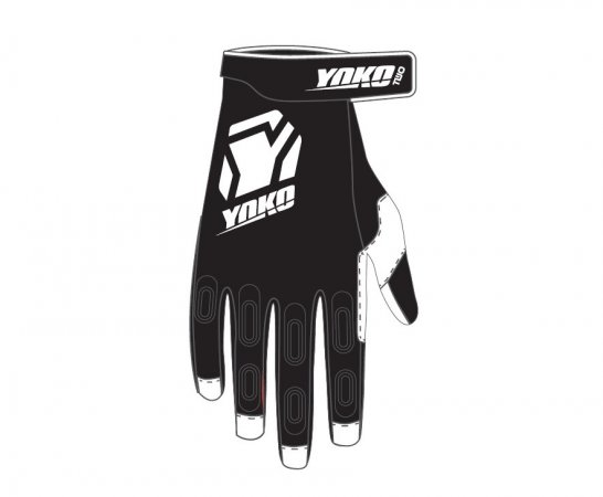 MX gloves YOKO TWO black/white XXL (11) for KAWASAKI ZZR 1400