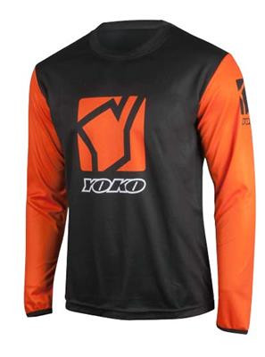 MX jersey kids YOKO SCRAMBLE black / orange XL