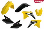 Plastic body kit POLISPORT 90838 yellow/black