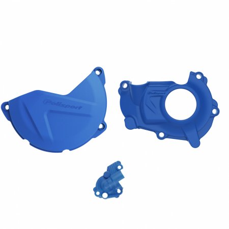 Clutch and ignition cover protector kit POLISPORT 90948 Blue
