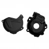 Clutch and ignition cover protector kit POLISPORT 90970 Black