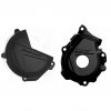 Clutch and ignition cover protector kit POLISPORT 90974 Black