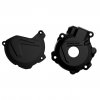 Clutch and ignition cover protector kit POLISPORT 90978 Black