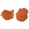 Clutch and ignition cover protector kit POLISPORT 90992 Orange