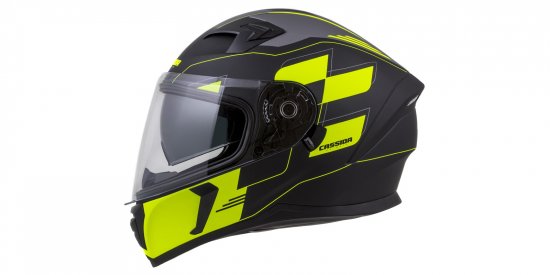 Full face helmet CASSIDA INTEGRAL 3.0 ROXOR yellow fluo matt/ white/ black/ grey L for KTM EXC-F 520 Racing