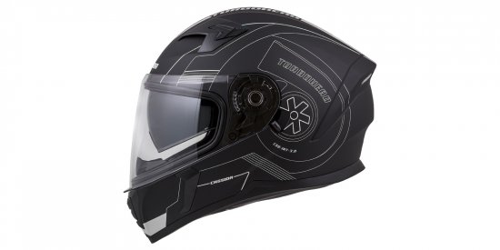 Full face helmet CASSIDA INTEGRAL 3.0 TURBOHEAD black matt/ silver (alloy) S