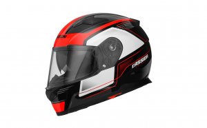 Full face helmet CASSIDA APEX FUSION black/ white/ red fluo 2XL
