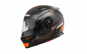 Full face helmet CASSIDA APEX FUSION black matt/ orange/ white 2XL