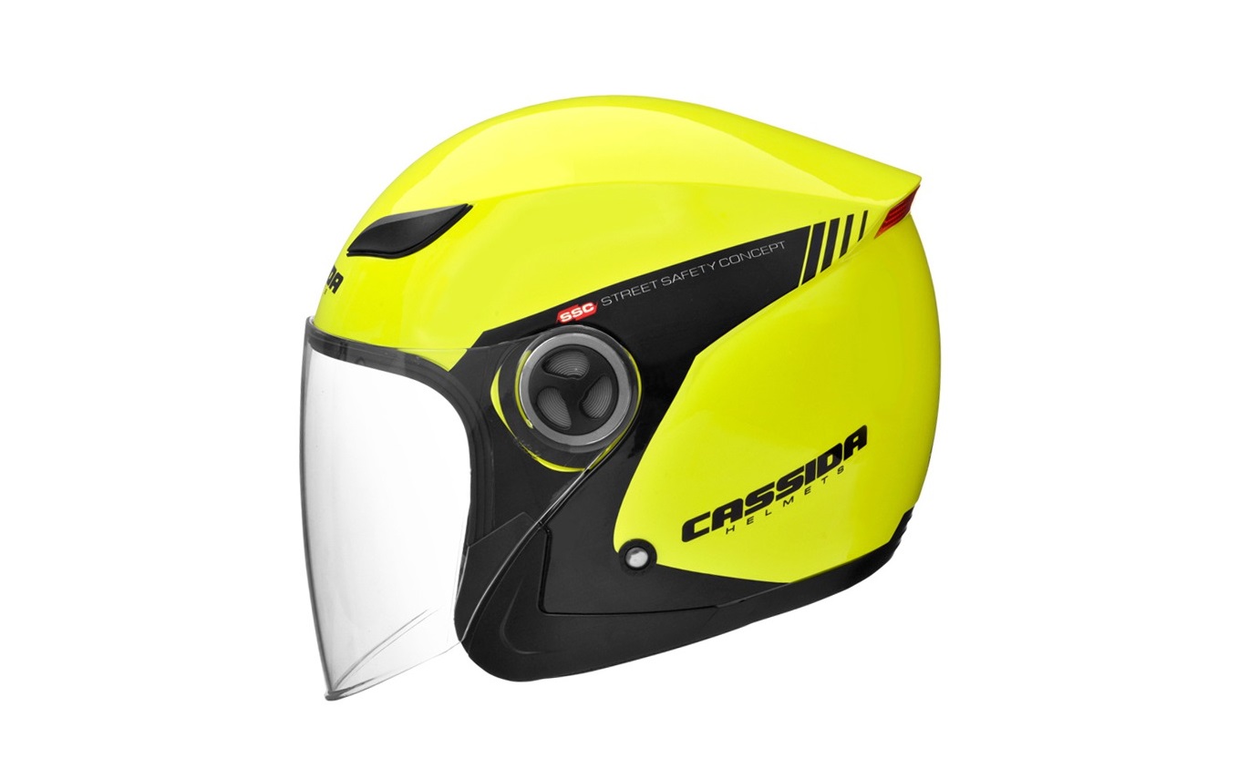 Jet helmet CASSIDA REFLEX SAFETY yellow fluo/ black L