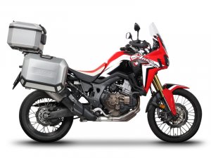 Complete set of aluminum cases SHAD TERRA, 48L topcase + 36L / 47L side cases, including mounting ki SHAD HONDA CRF 1000  Africa Twin