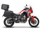 Complete set of black aluminum cases SHAD TERRA, 37L topcase + 36L / 47L side cases, including mounting kit and plate SHAD HONDA CRF 1000  Africa Twin