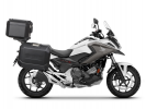 Complete set of aluminum cases SHAD TERRA BLACK, 48L topcase + 36L / 36L side cases, including mounting kit and plate SHAD HONDA NC 750 X
