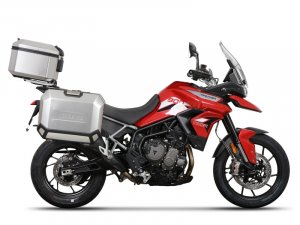 Complete set of aluminum cases SHAD TERRA, 48L topcase + 36L / 47L side cases, including mounting ki SHAD TRIUMPH Tiger 900