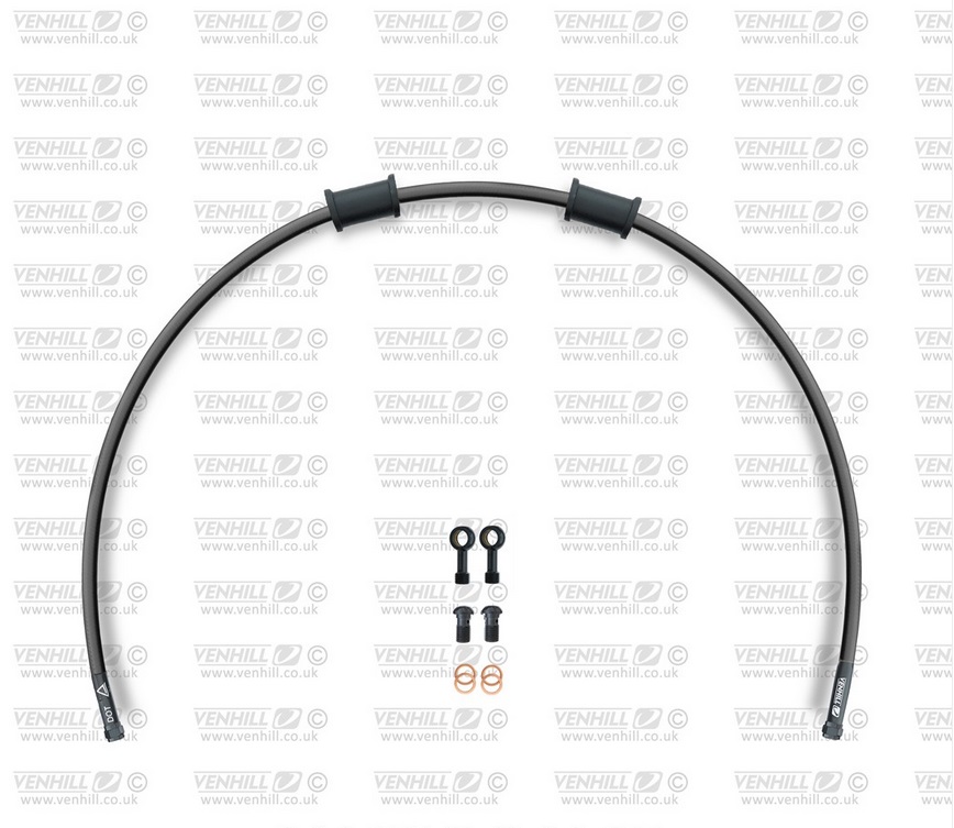 Rear brake hose kit Venhill APR-10002RB-BK POWERHOSEPLUS (1 hose in kit) Black hoses, black fittings