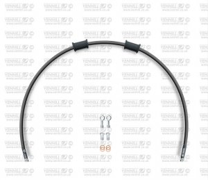 Rear brake hose kit Venhill APR-0001R-BK POWERHOSEPLUS (1 hose in kit) Black hoses, chromed fittings