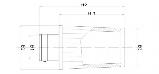 Conical air filter BMC FBSA54-150 Polyurethane Top