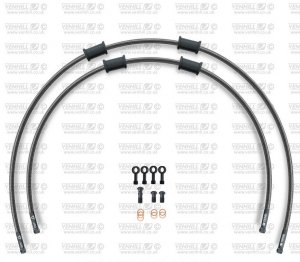 CROSSOVER Front brake hose kit Venhill HON-10016FB-CB POWERHOSEPLUS (2 hoses in kit) Carbon hoses, black fittings