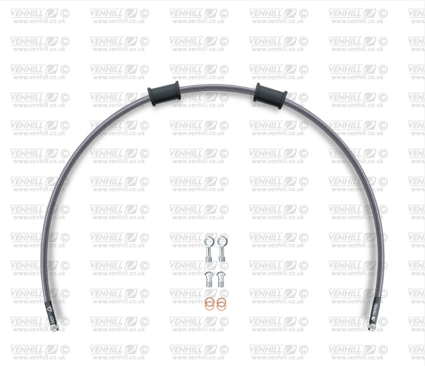 Rear brake hose kit Venhill APR-0001R POWERHOSEPLUS (1 hose in kit) Clear hoses, chromed fittings