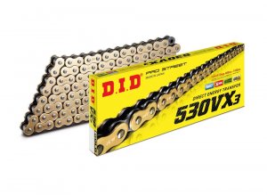 VX series X-Ring chain D.I.D Chain 530VX3 122 L Gold/Black