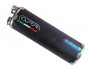 Full exhaust system GPR DUAL Carbon look including removable db killer and catalyst