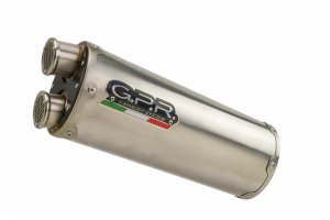 Full exhaust system GPR DUAL Brushed Stainless steel including removable db killer and catalyst