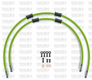 CROSSOVER Front brake hose kit Venhill HON-10016FB-GR POWERHOSEPLUS (2 hoses in kit) Green hoses, black fittings