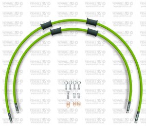 CROSSOVER Front brake hose kit Venhill HON-10016F-GR POWERHOSEPLUS (2 hoses in kit) Green hoses, chromed fittings