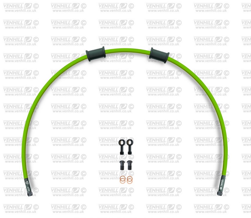 Rear brake hose kit Venhill APR-10002RB-GR POWERHOSEPLUS (1 hose in kit) Green hoses, black fittings
