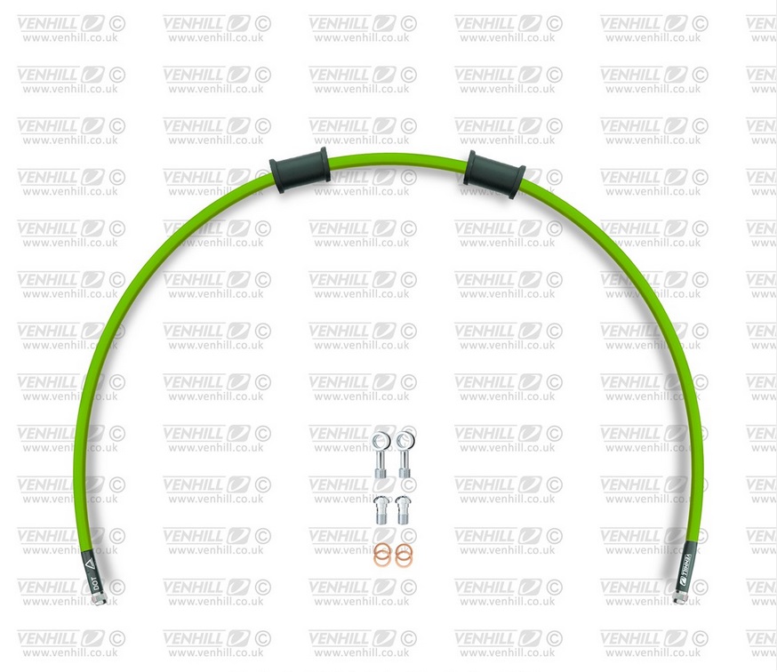 Clutch hose kit Venhill SUZ-14003C-GR POWERHOSEPLUS (1 hose in kit) Green hoses, chromed fittings