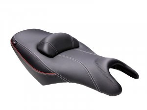 Comfort seat SHAD heated black/red, grey seams
