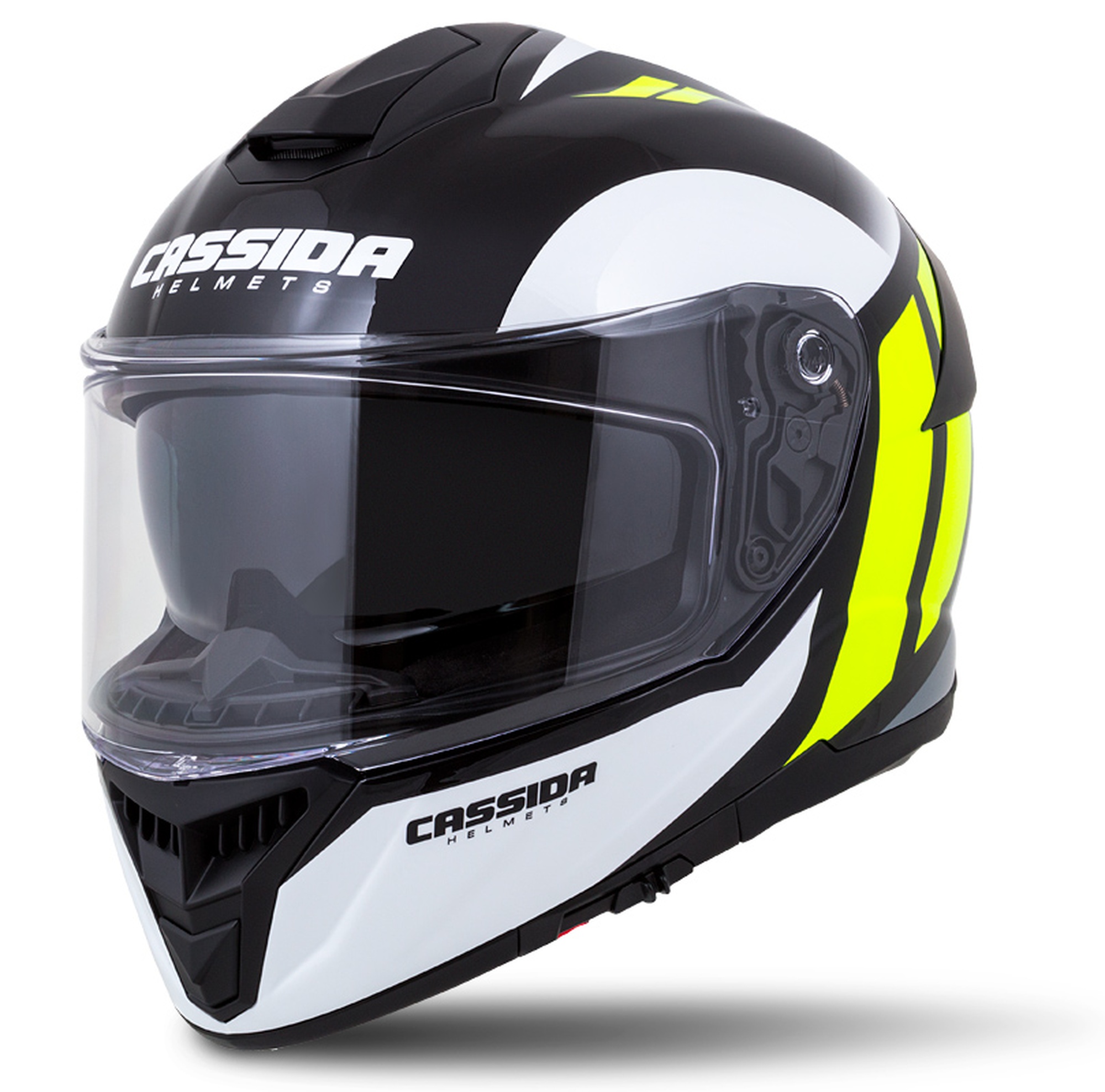 Full face helmet CASSIDA Integral GT 2.0 Ikon white/ fluo yellow/ grey/ black 2XL