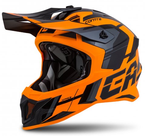 Motocross Helmet CASSIDA Cross Pro II Contra orange/ black/ grey L for KTM EXC-F 520 Racing