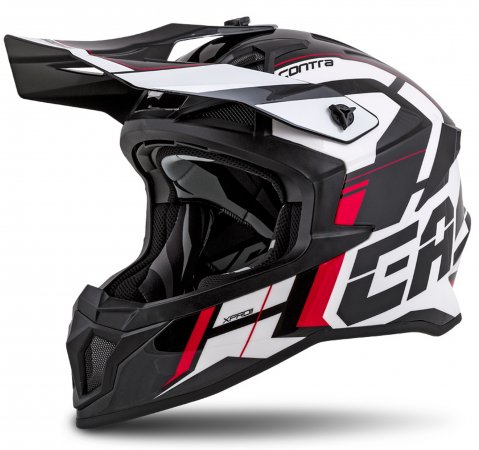 Motocross Helmet CASSIDA Cross Pro II Contra white/ red/ black L for KTM EXC-F 520 Racing