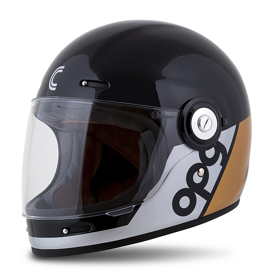 Full face helmet CASSIDA Fibre OPG black/ gold/ silver 2XL