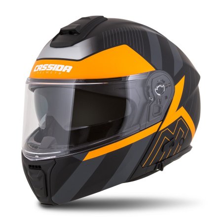 Full face helmet CASSIDA Modulo 2.0 Profile matt black/ grey/ orange 2XL