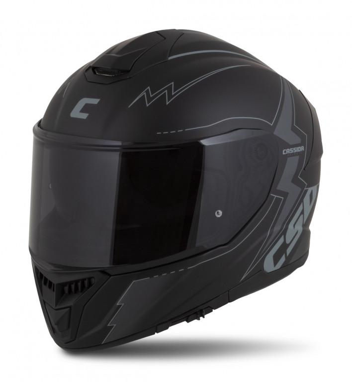 Full face helmet CASSIDA Integral GT 2.1 Flash matt black/  dark grey 2XL