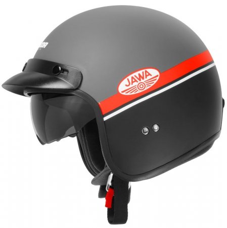 Jet helmet CASSIDA OXYGEN JAWA OHC grey matt/ red / black / white M for KTM SX-F 350