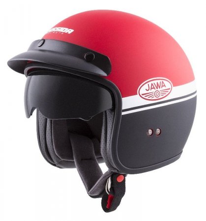 Jet helmet CASSIDA OXYGEN JAWA OHC red matt / black / white XL for KTM SX-F 350