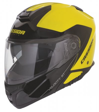 Full face helmet CASSIDA VELOCITY ST 2.1 yellow fluo / black XL for YAMAHA FZ6 (Fazer)/ABS