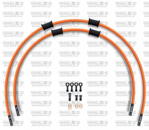 CROSSOVER Front brake hose kit Venhill HON-10016FB-OR POWERHOSEPLUS (2 hoses in kit) Orange hoses, black fittings