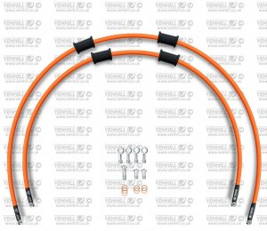 CROSSOVER Front brake hose kit Venhill HON-10016F-OR POWERHOSEPLUS (2 hoses in kit) Orange hoses, chromed fittings