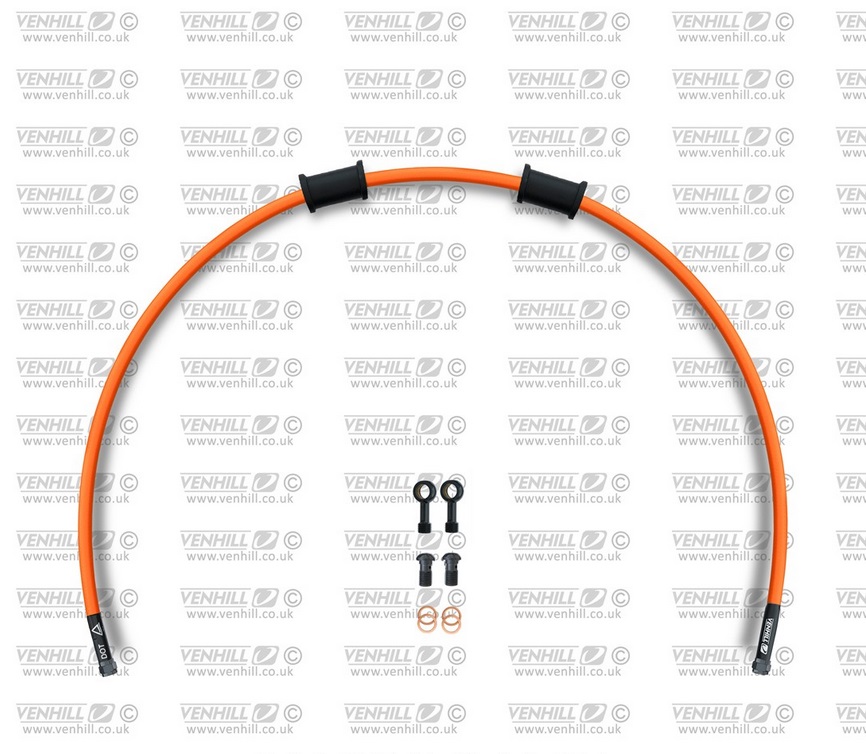 Rear brake hose kit Venhill APR-10002RB-OR POWERHOSEPLUS (1 hose in kit) Orange hoses, black fittings