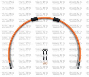 Rear brake hose kit Venhill APR-0001RB-OR POWERHOSEPLUS (1 hose in kit) Orange hoses, black fittings
