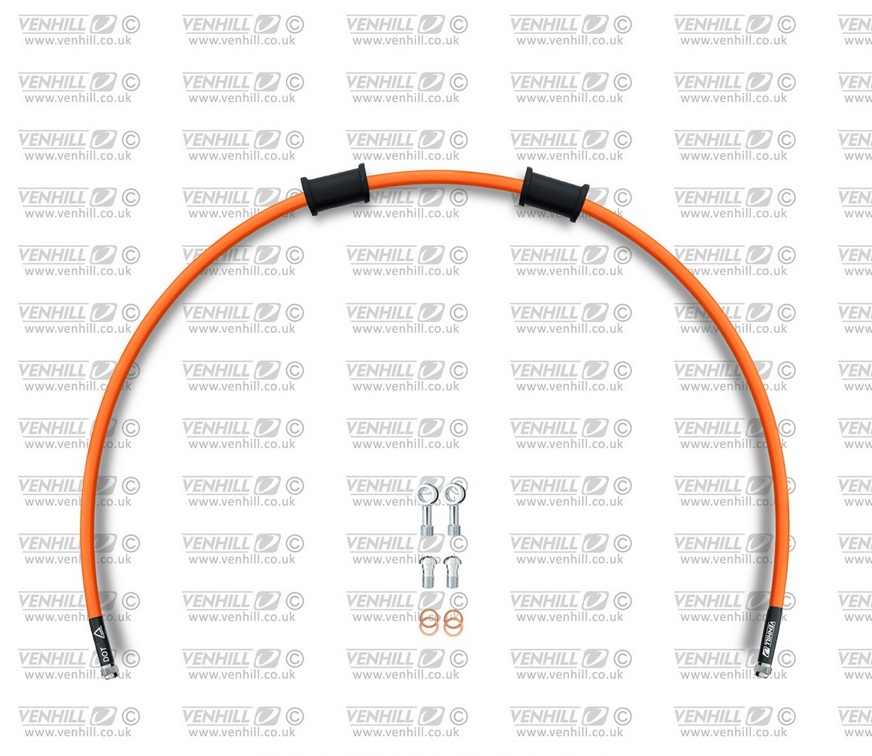 Clutch hose kit Venhill APR-10003C-OR POWERHOSEPLUS (1 hose in kit) Orange hoses, chromed fittings
