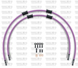 CROSSOVER Front brake hose kit Venhill HON-10016FB-PU POWERHOSEPLUS (2 hoses in kit) Purple hoses, black fittings