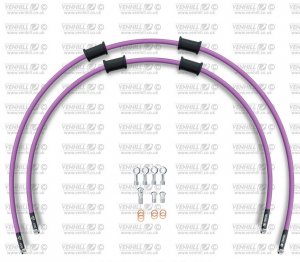CROSSOVER Front brake hose kit Venhill HON-10016F-PU POWERHOSEPLUS (2 hoses in kit) Purple hoses, chromed fittings